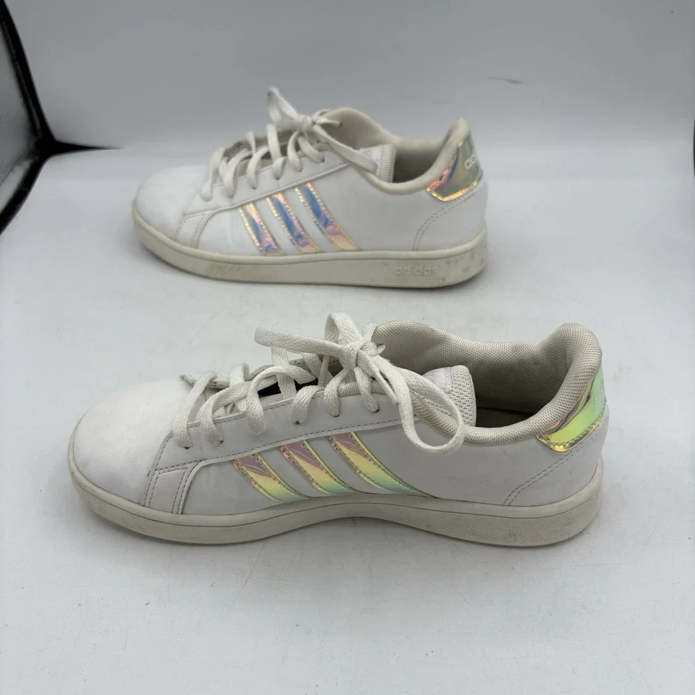 Adidas‎ Shoes Womens Size 5 Grand Court Sneakers Iridescent White